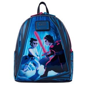 Loungefly Star Wars The Force Awakens Rey & Kylo Ren Light Up Backpack